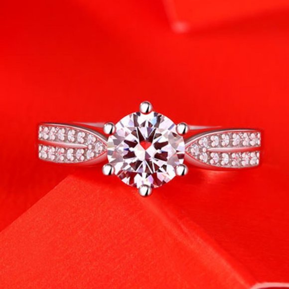 Certified 1ct. t.w. Moissanite Diamond Solitaire Wedding Engagement Ring NEW - Picture 3 of 15